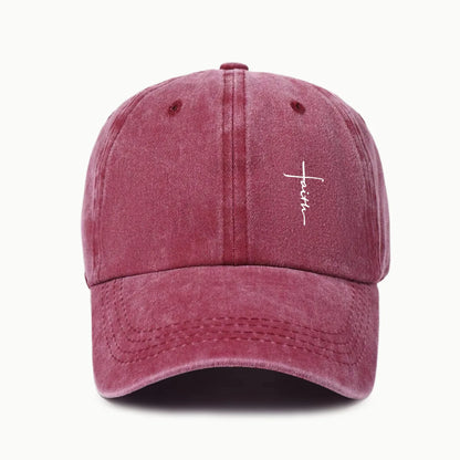 Retro Cross Print Water Resistant Washed Baseball Cap