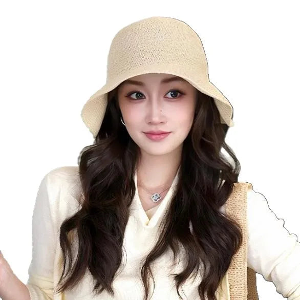 Women Hollow Out Summer Bucket Hat