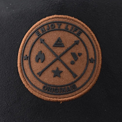 Enjoy Life Letter Patch Unisex Trucker Baseball Cap