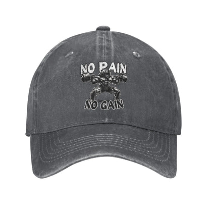 No Pain No Gain Washed Baseball Cap