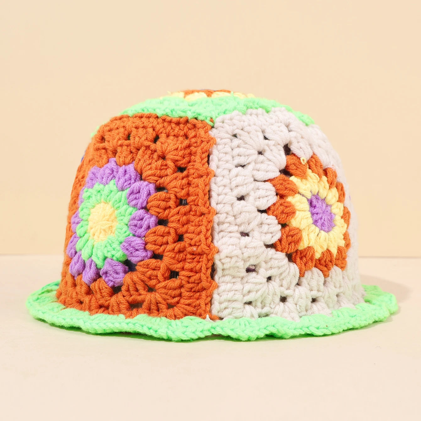 Women's Patchwork Knitted Fisherman Hat