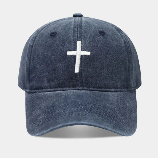 Embroidered Cross Breathable Adjustable Hip Hop Baseball Cap