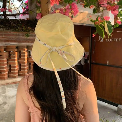 Floral Print Reversible Sun Protection Bucket Hat