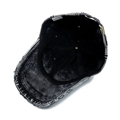 Washed Cotton High-Quality Denim Plain Unisex Baseball Cap