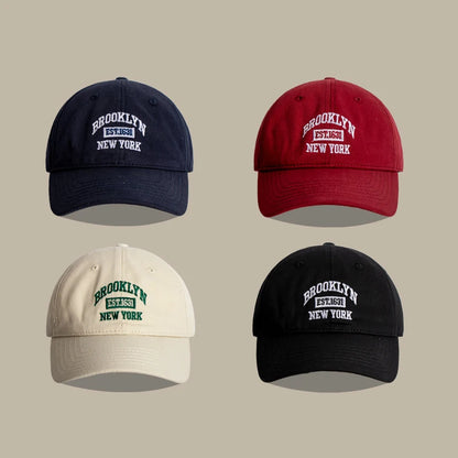 Unisex Letter Embroidered Cotton Baseball Cap