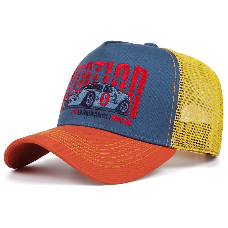 Unisex Sun Hat Hip Hop Mesh Trucker Hat