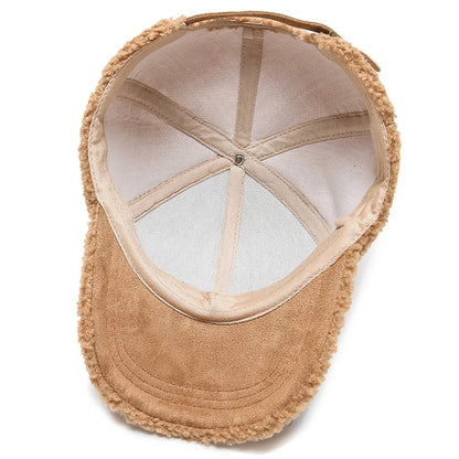 Autumn Winter Lamb Wool Plush Baseball Cap