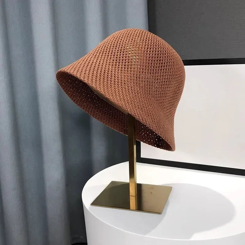 Women Summer Breathable Foldable Japanese Beach Bucket Hat