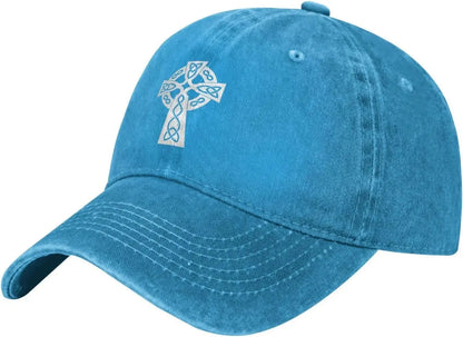 Celtic Cross Washed Cotton Casual Baseball Cap