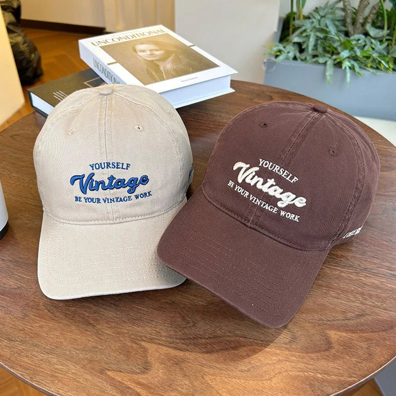 RICYGVM Letter Embroidery Cotton Baseball Cap