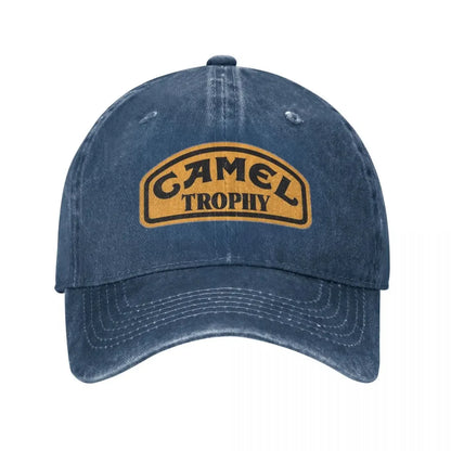 Camel Trophy Vintage Distressed Denim Baseball Cap