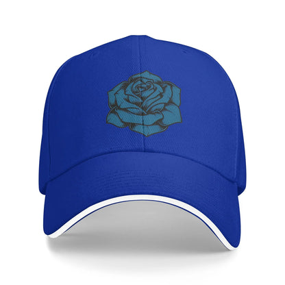 Ado Blue Rose Casual Trucker Baseball Cap