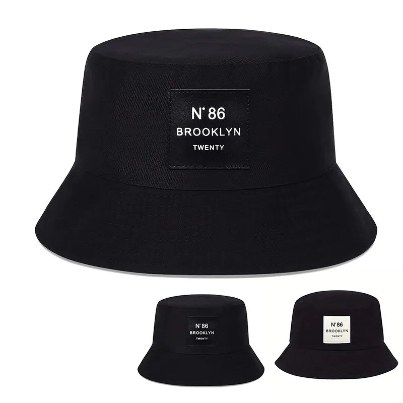 Unisex N86 Leather Label Personality Bucket Hats
