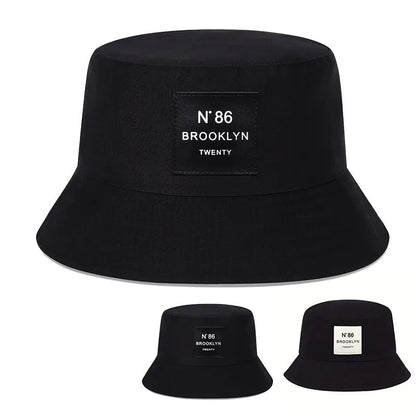 Unisex N86 Leather Label Personality Bucket Hats