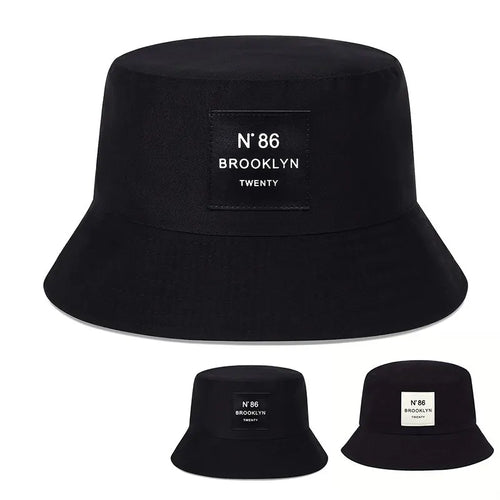 Unisex N86 Leather Label Personality Bucket Hats