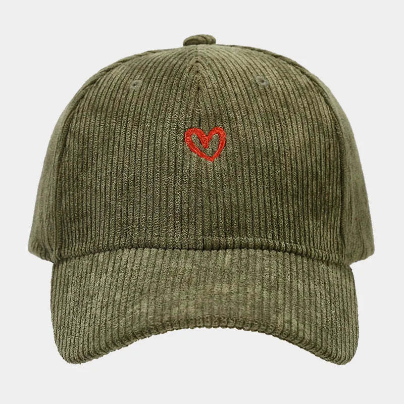 Little Love Corduroy Embroidered Baseball Cap