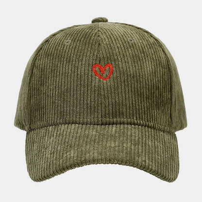Little Love Corduroy Embroidered Baseball Cap