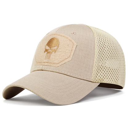 Unisex Skull Embroidery Baseball Net Caps