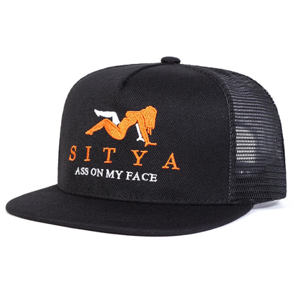 SITYA Letter Embroidery Hip Hop Snapback Cap