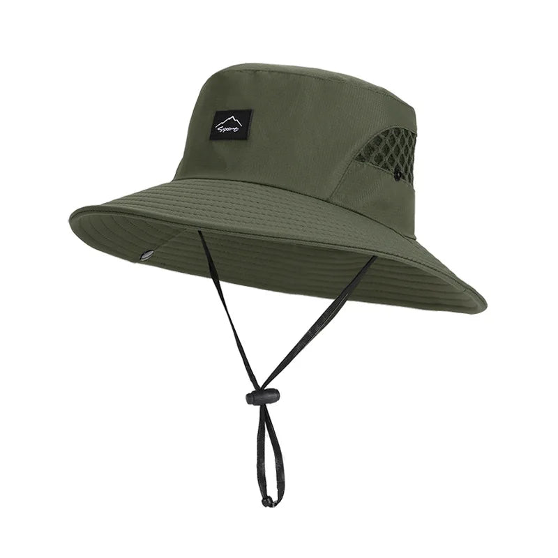 Unisex Outdoor UV Protection Wide Brim Bucket Hat