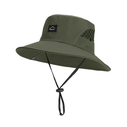 Unisex Outdoor UV Protection Wide Brim Bucket Hat
