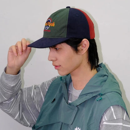 Street Color Block Letter Snapback Cap