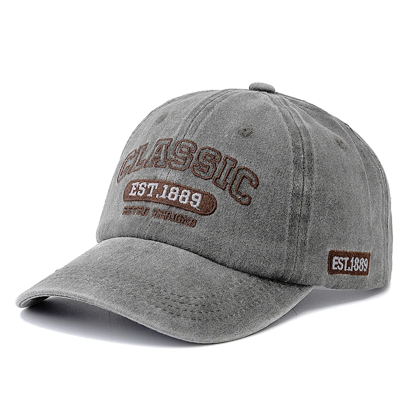 Retro 1889 Letter Embroidered Baseball Cap