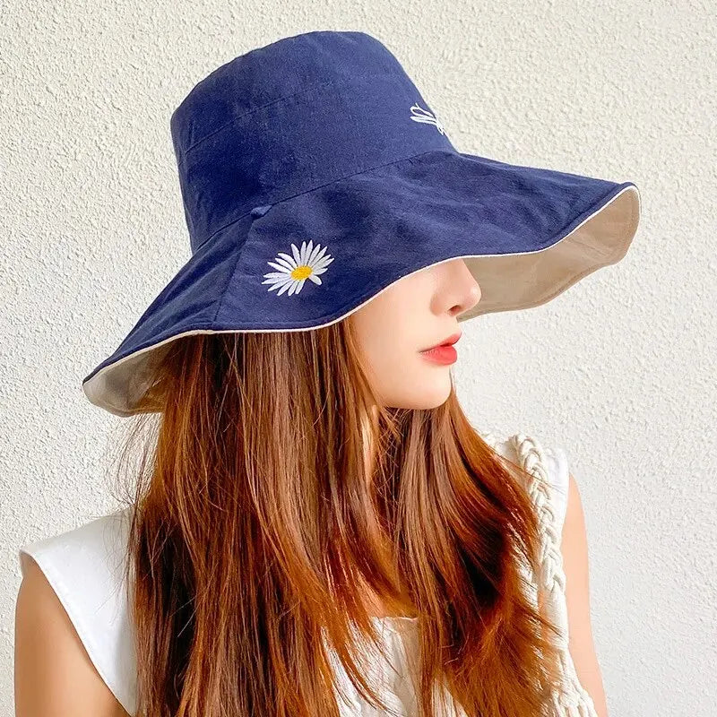Unisex Large Brim Bucket Hat