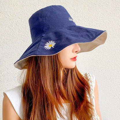 Unisex Large Brim Bucket Hat