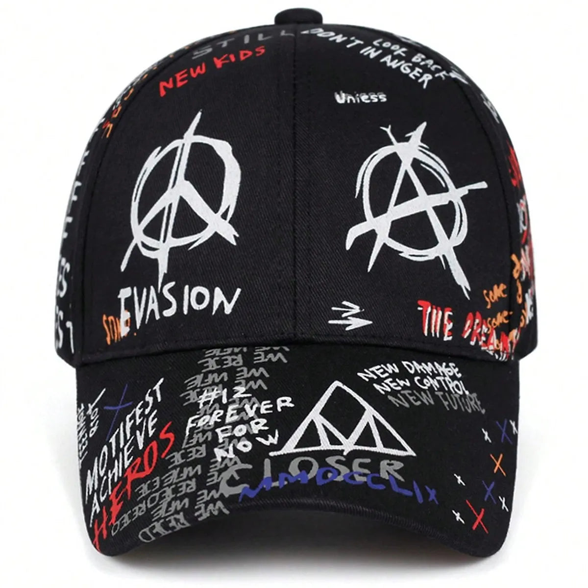 Unisex Colorful Eye Graffiti Adjustable Baseball Cap