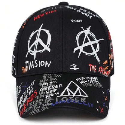 Unisex Colorful Eye Graffiti Adjustable Baseball Cap