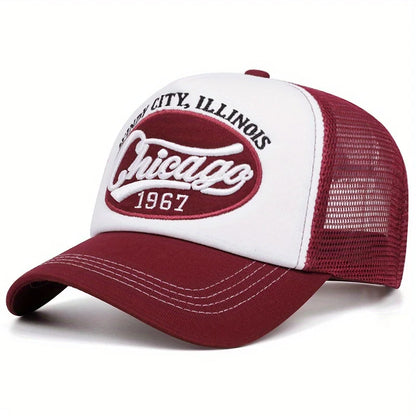 1967 Letter Embroidery Mesh Trucker Baseball Cap