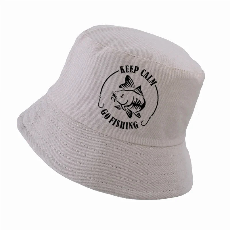 Keep Calm Go Fishing Humor Bucket Hat