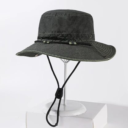 Wide Brim Adjustable Outdoor Bucket Hat
