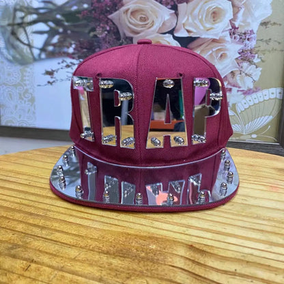 Acrylic Letter Punk Hip Hop Snapback Cap