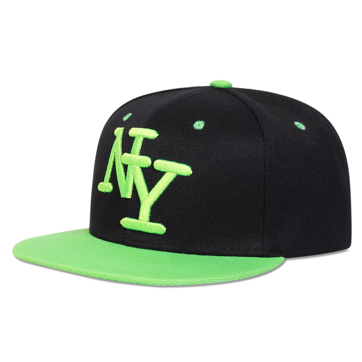 3D Embroidered Letters Y2K Hip Hop Snapback Cap
