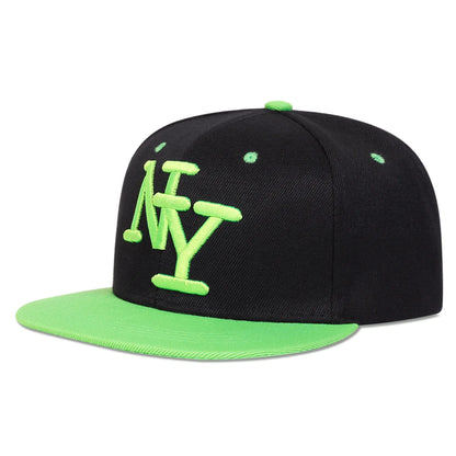 3D Embroidered Letters Y2K Hip Hop Snapback Cap