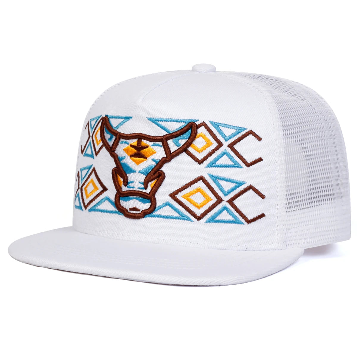 Unisex Ox Head Embroidery Baseball Net Hats