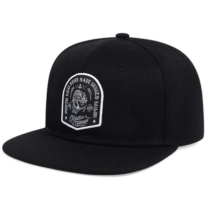 Unisex Skeleton Head Ship Anchor Embroidery Hip-hop Hats