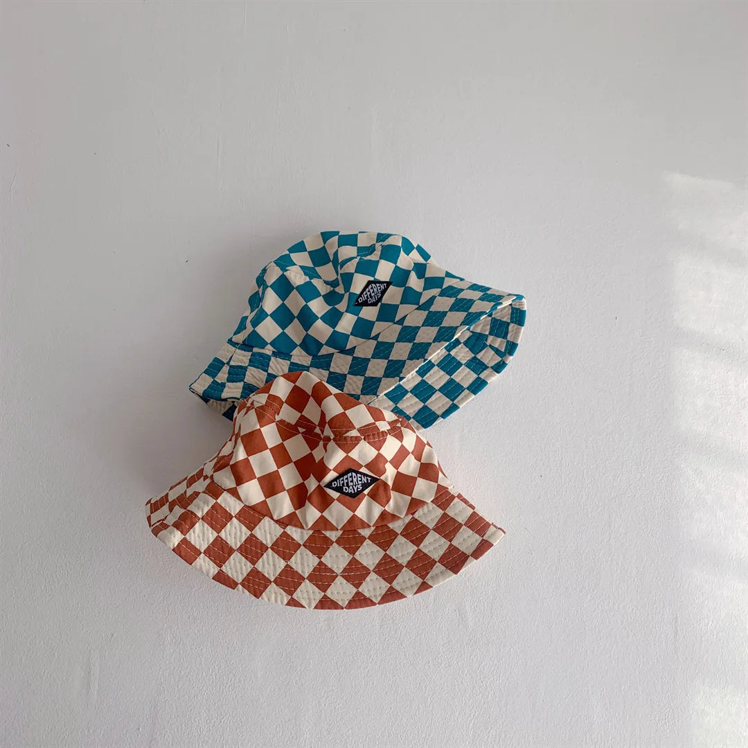 Checkerboard Plaid Kids Bucket Hat