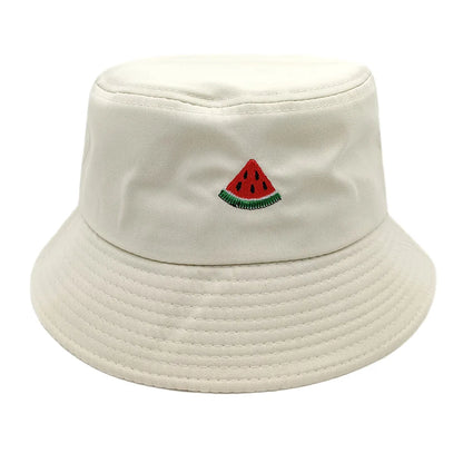Watermelon Embroidered Foldable Summer Bucket Hat