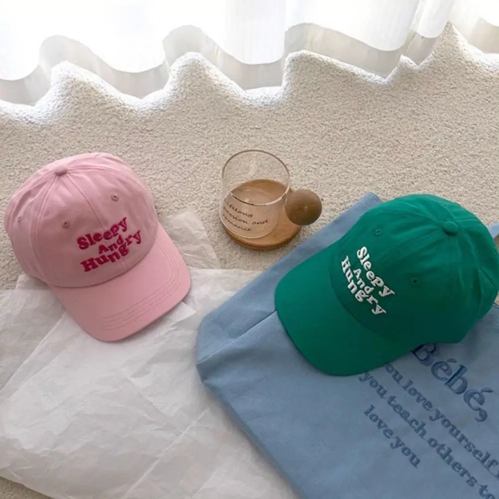 Hip Hop Sleepy and Hungry Embroidery Baseball Cap