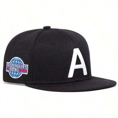 Unisex A Letter Side Earth Embroidery Hip-hop Hats