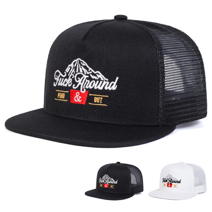 Unisex Anound Letter Embroidery Hip Hop Snapback Cap