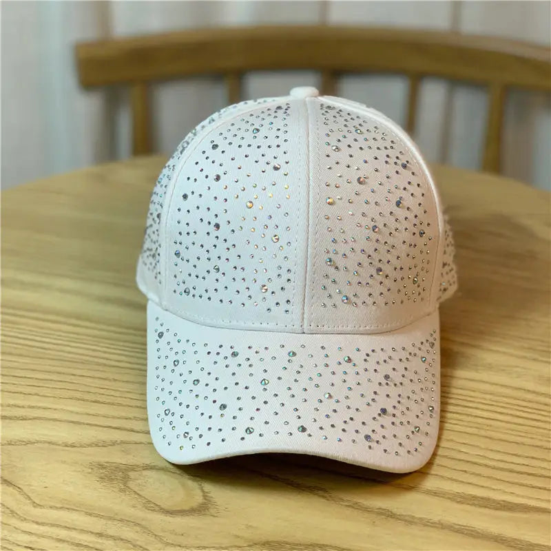 Women's Rhinestone Full Print Baseball Cap