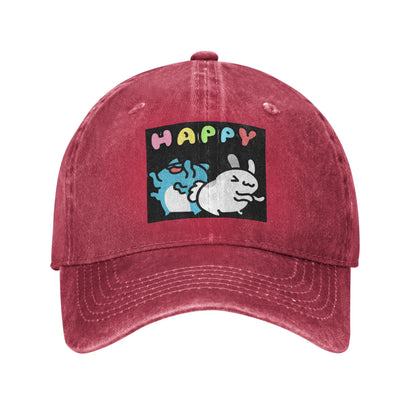 Bugcat Capoo Washed Denim Adjustable Baseball Cap