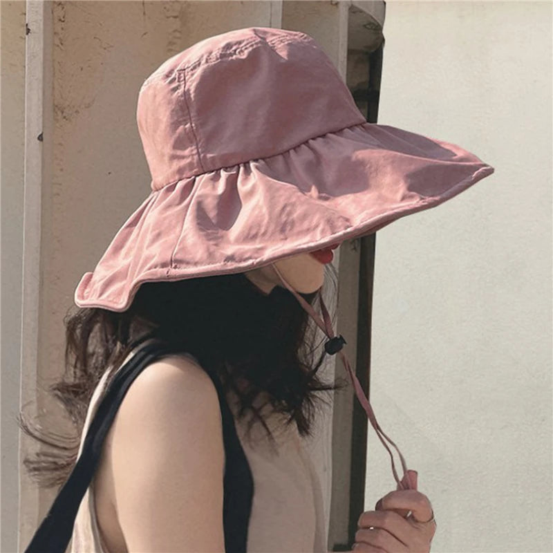 Women’s Korean Big Brim Sunshade Fisherman Hat