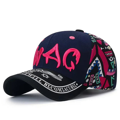 Printed Embroidered Casual Baseball Cap