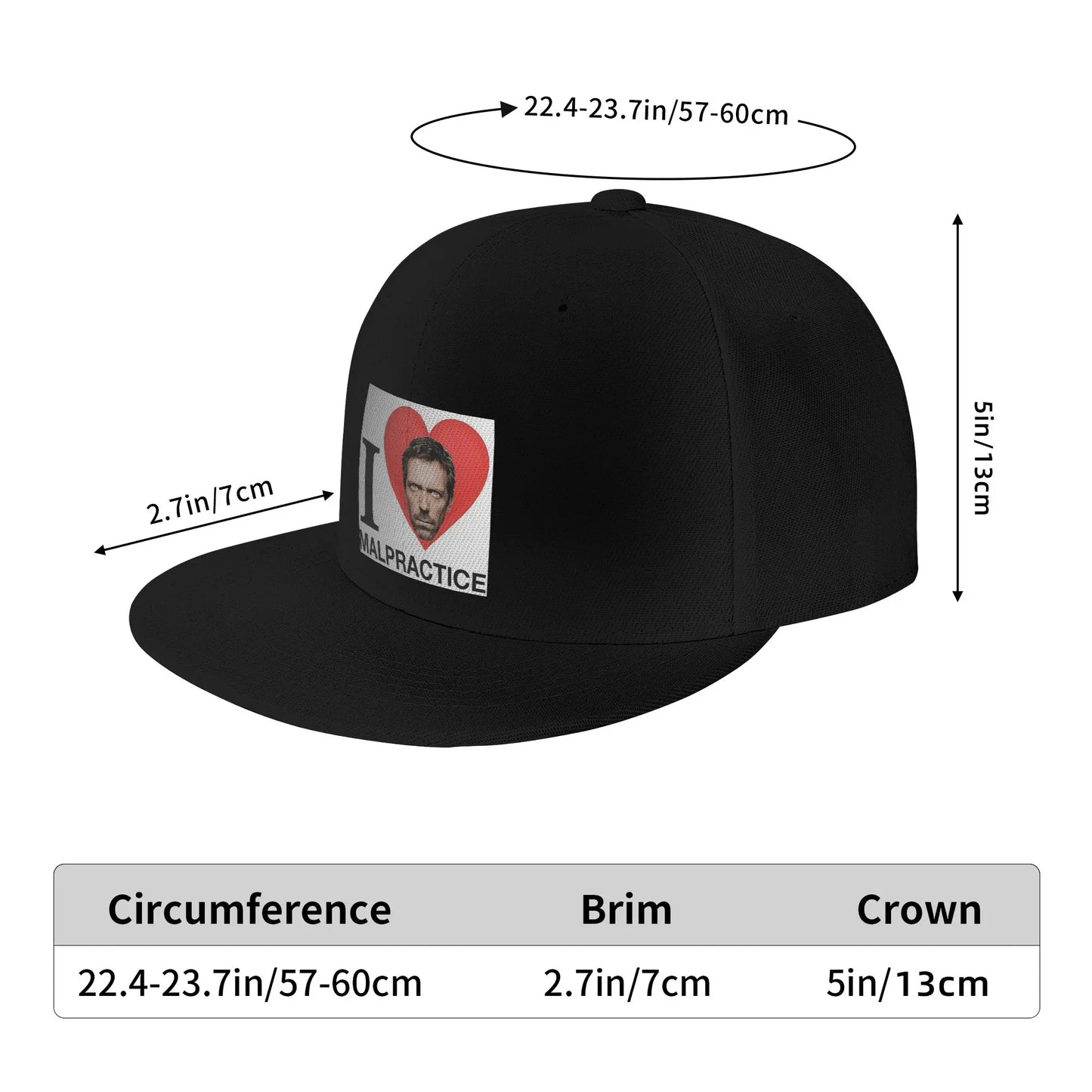 Dr. House MD TV Breathable Unisex Snapback Cap