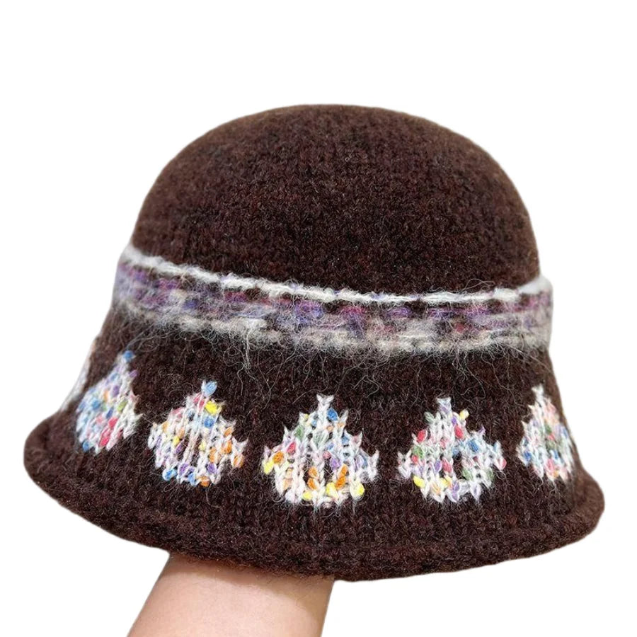 Jacquard Knitted Bucket Hat